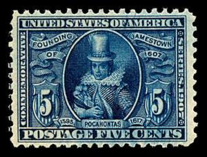 momen: US Stamps #330 Mint OG NH PSE Graded VF-80