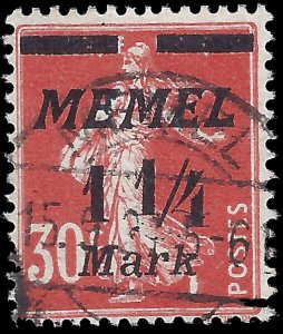 Memel 1922 Sc 63 u vg