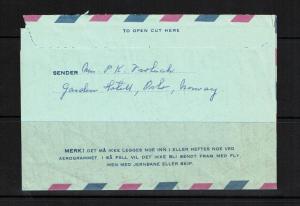 Norway 1966 aerogramme to USA - Lot 090417