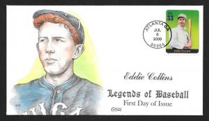 UNITED STATES FDC 33¢ Eddie Collins 2000 Collins H-P