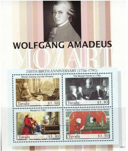 Tuvalu - Wolfgang Mozart Anniversary On Stamps TUV0611