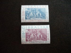 Stamps - Gibraltar - Scott# 303-304 - Mint Hinged Set of 2 Stamps