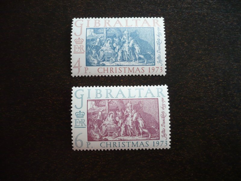 Stamps - Gibraltar - Scott# 303-304 - Mint Hinged Set of 2 Stamps