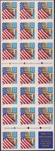 #2920A 32 cents Flag over Porch, Pane mint OG NH VF