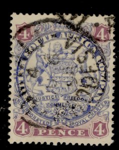 RHODESIA QV SG32b, 4d ultramarine and mauve, FINE USED. Cat £27.