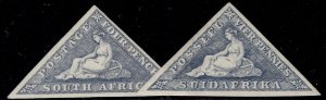 SOUTH AFRICA GV SG33 + 33a, 4d SHADE VARIETIES, M MINT.