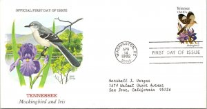 FDC 1982 SC #2002b Tennessee Cachet - Washington DC - Single - J3433