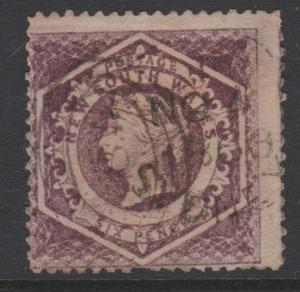 New South Wales 1860 QV 6d Diadem Sc#40 Used