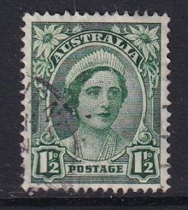 Australia   #192  used   1942  Elizabeth 1 1/2p