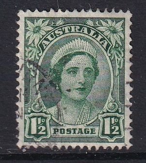 Australia   #192  used   1942  Elizabeth 1 1/2p