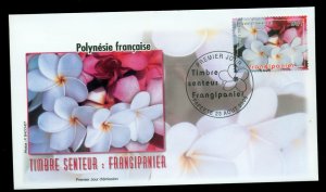 French Polynesia 2006 Frangipani Flowers FDC
