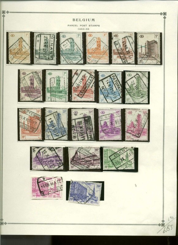 Collection, BELGIUM Part I Scott & COMPUTER Page, 1850/1980, Cat $108, Mint&Used