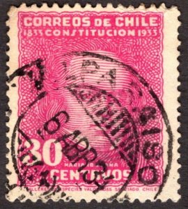 1934, Chile 30c, Used, Sc 183