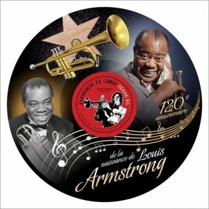 Guinea 2021 MNH Music Stamps Louis Armstrong Jazz Trumpets Famous People 1v S/S