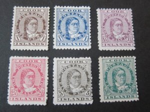 Cook Islands 1893 Sc 9-14 set MH