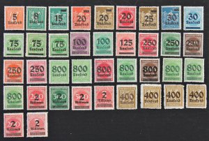 Germany #241-278 Mint Never Hinged, MNH, MH & MNG NO 242A Inflation Set 1923