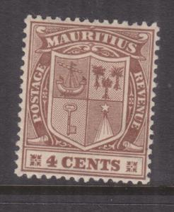 MAURITIUS, 1926 Arms, Script CA, 4c. Brown, lhm.