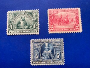 US Stamps- SC# 328 - 330 - Jamestown  -  MH/MHR  - SCV = $197.50