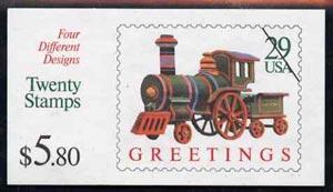 Booklet - United States 1992 Christmas $5.80 booklet comp...