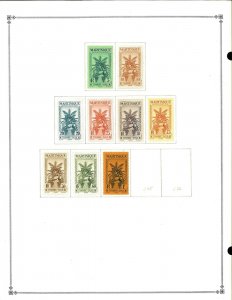 Malrtinique 1888-1933 M (mostly) & U Hinged on Blank Scott International Pages