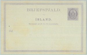 88919 - ICELAND Island - POSTAL HISTORY -  STATIONERY  CARD Michel # P2 1880