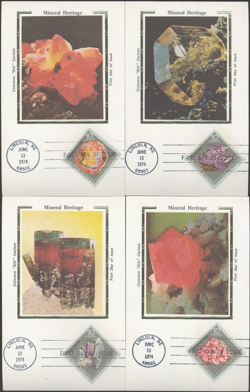 #1538-41 Mineral Heritage Colorano Maxi FDC Set