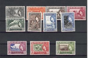 Malaya (Malacca), 45-55 (11v),Definitive Singles,**MNH**