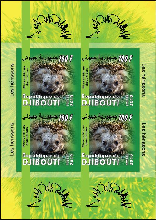 DJIBOUTI SHEET IMPERF HEDGEHOGS