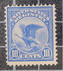 Scott F1 10 Cents Registry Stamp MNH Nice Stamp SCV $160.00