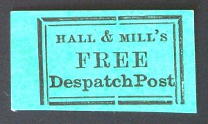 Scott#76L Local - L159 Design  - Forgery A - Hall & Mills Despatch Post, NY City