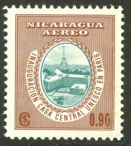 NICARAGUA 1958 90c UNESCO Airmail Sc C426 MNH