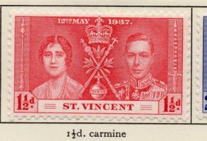 St Vincent 1937 Early Issue Mint Hinged 1.5d. 220455