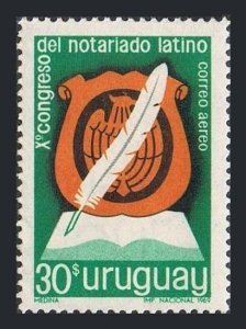 Uruguay C350, MNH. Michel 1143. 10th Congress of Latin American Notaries, 1969.