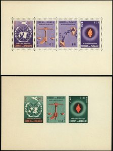 Paraguay #568a #C271a Human Rights Miniature Sheets 1960 Latin America Mint NH