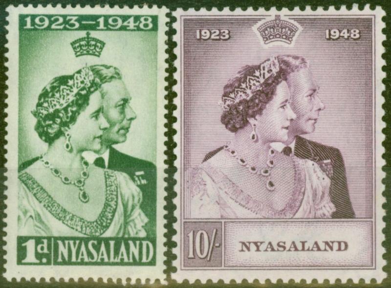 Nyasaland 1948 RSW set of 2 SG161-162 V.F MNH