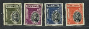 Zanzibar Sc#214-217 M/H/VF, Cv. $25