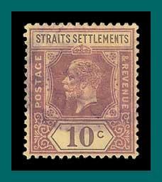 Straits Settlements 1926 George V, 10c used  191,SG231a