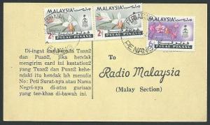 MALAYSIA PENANG 1967 postcard PERMATANG PASIR / PENANG cds................39174