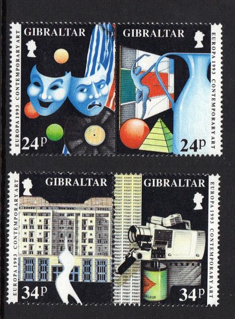 Gibraltar 1993 Europa set se-tenant pair MNH # 626-629