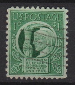        USA 1943  Scott 908 used - 1c, Liberty