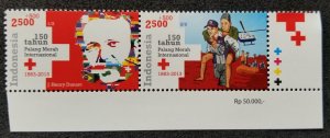 Indonesia 150th Anniv Red Cross 2013 Henry First Aid Helicopter (stamp color MNH