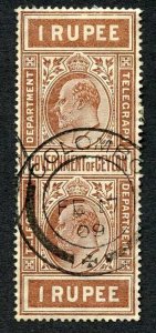 Ceylon Telegraph SGT174 1r Whole Stamp