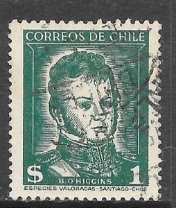 Chile 275: 1p Bernardo O'Higgins (1776-1842), used, F-VF