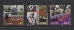 Israel #1130-32 (1992 Hebrew Film Festival set) VFMNH CV $2.75