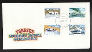 Australia 696-699 River Boats 1979 U/A FDC 