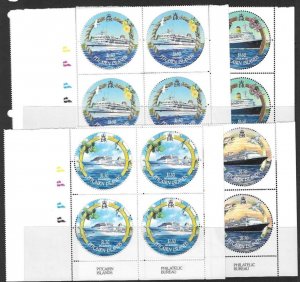 PITCAIRN ISLANDS SG587/90  2001 CRUISE SHIPS IN BLOCKS OF 4 MNH