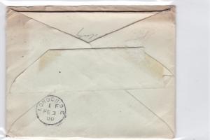 britain  1900 ½d  stamps pair entire cover and letter  ref r14530