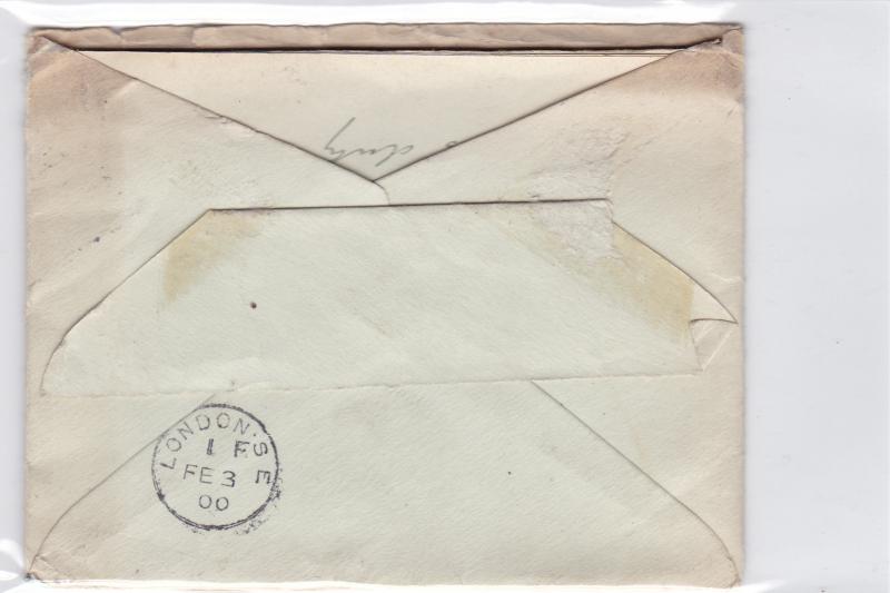 britain  1900 ½d  stamps pair entire cover and letter  ref r14530