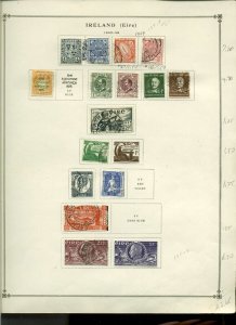 Collection, Ireland Part A Scott Album Page, 1940/1978, Cat $497, Mint & Used
