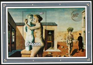 RWANDA 1982 VF MNH Souvenir Sheet Sc # 1110 Pygmalion by P. Delvaux CV 3.00$